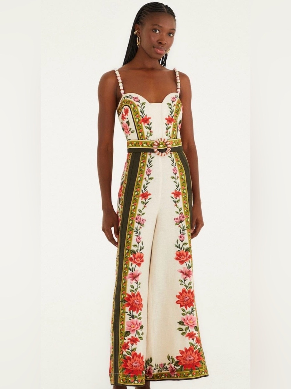Sand Wonder Rio Sleeveless Euroflax Premium Linen Wide-Leg Jumpsuit